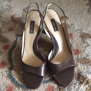 Ladies Style & co. Chocolate Brown Heels